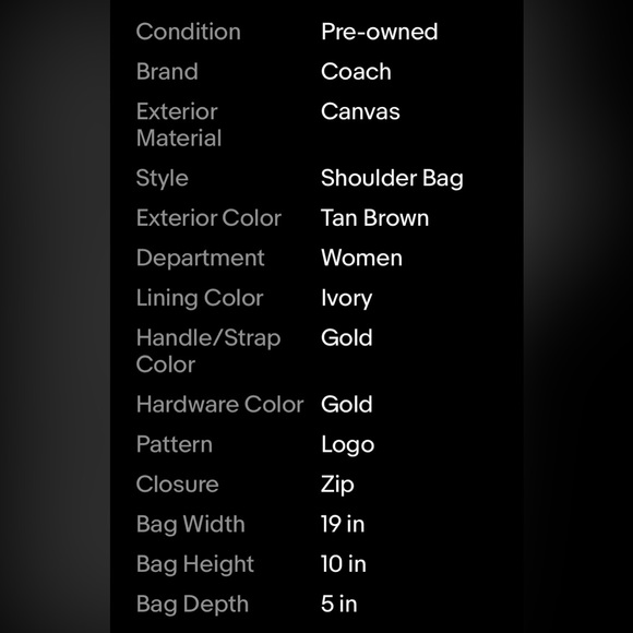 COACH Penelope Signature Jacquard Carryall Khaki & Gold Shoulder Hand Bag F16541 - Picture 6 of 6